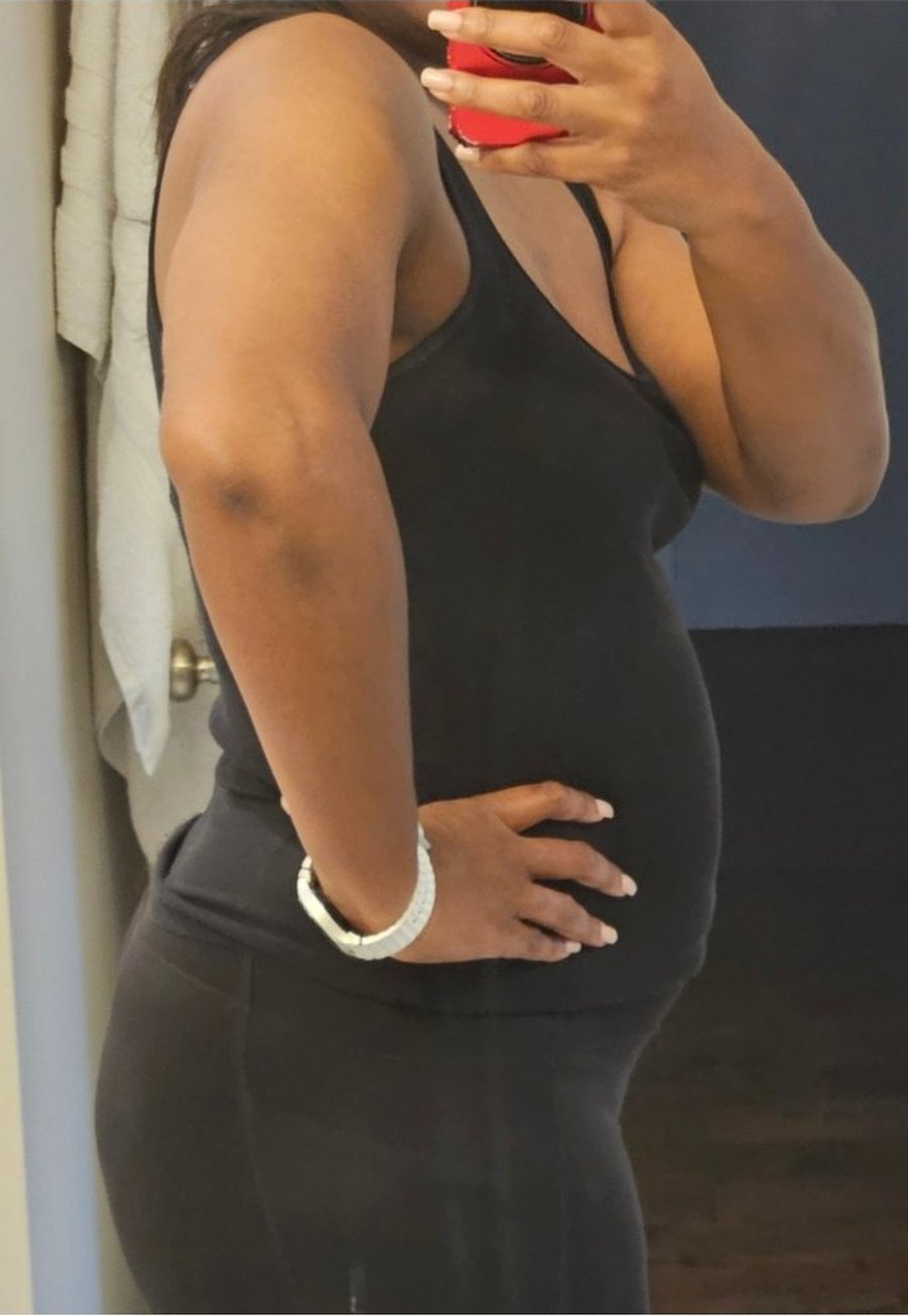 The same member on Day 42 of her first cohort at 213.6 pounds.